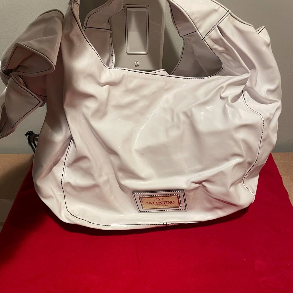 Valentino Garavani Authentic White Leather Handbag